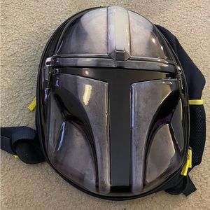 NWOT Disney Store StarWars Mandalorian Helmet3D Mask Deluxe 16"H Backpack2020NEW